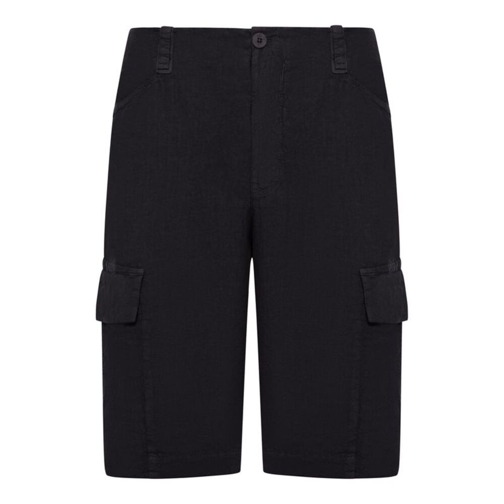 Transit Men Linen Cargo Bermuda Shorts